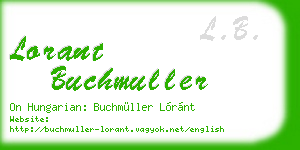 lorant buchmuller business card