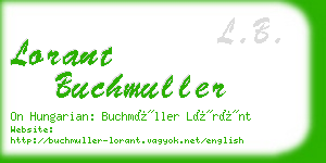 lorant buchmuller business card